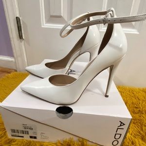 White aldo high heels